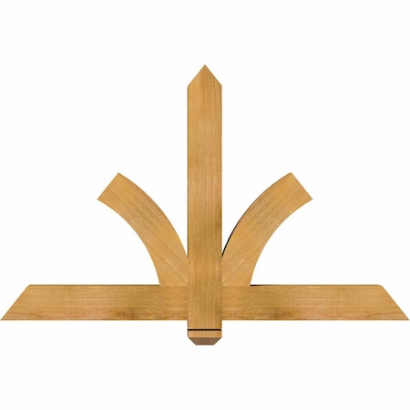 Ekena Millwork Redmond Rough Sawn Timber Gable Bracket, Western Red Cedar, 48"W x 30"H x 4"D x 4"F, 15/12 Pitch GBW048X30X0404RED00RWR